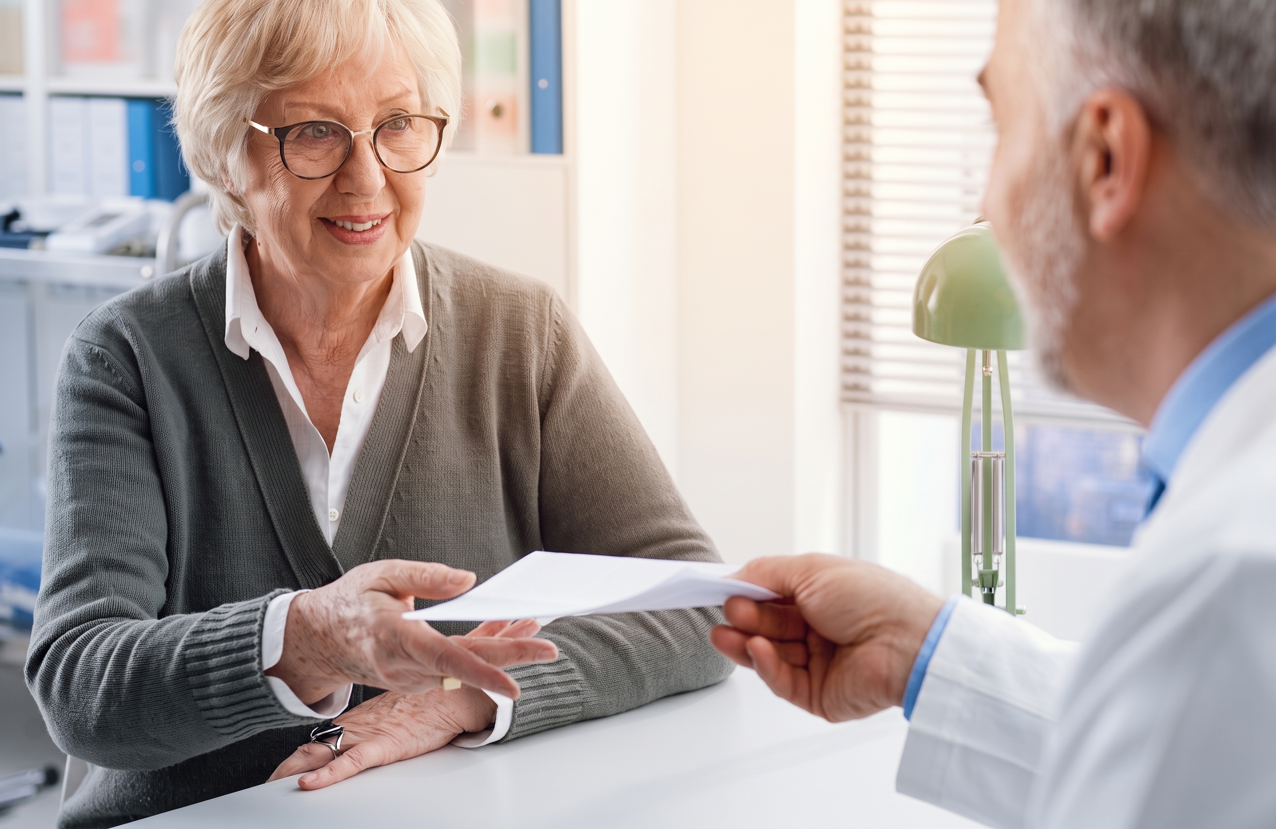 Verschreibung von Arzt an Patientin