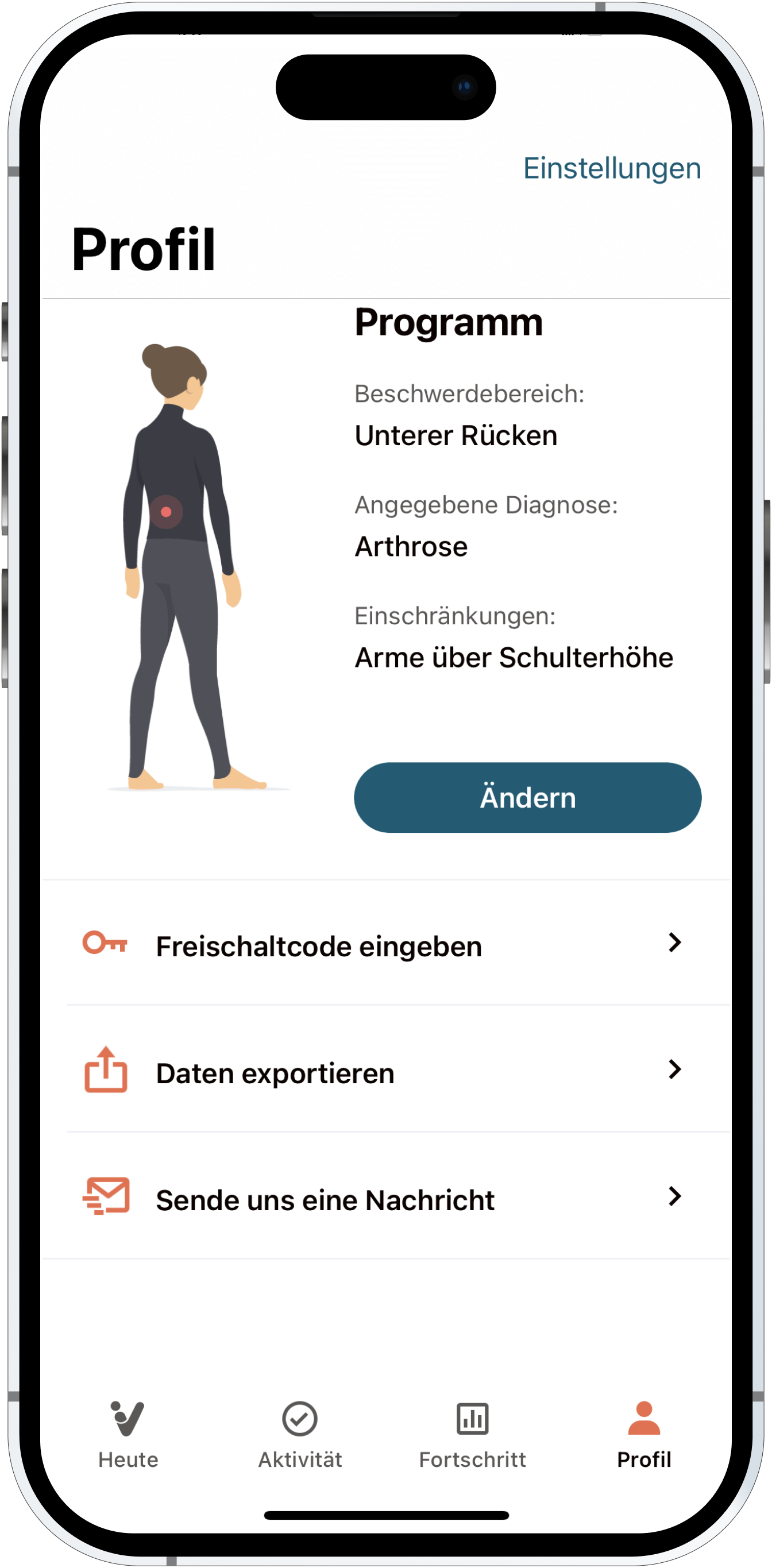 Einstieg über die Profil-Seite